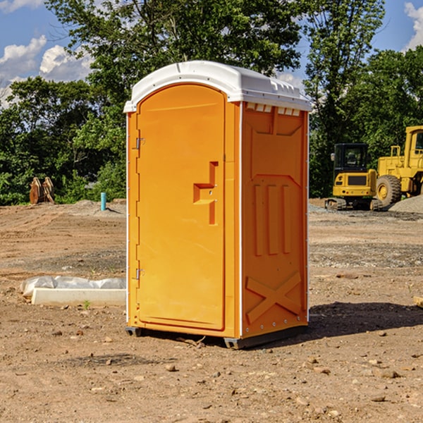 how often are the portable restrooms cleaned and serviced during a rental period in Columbus WI